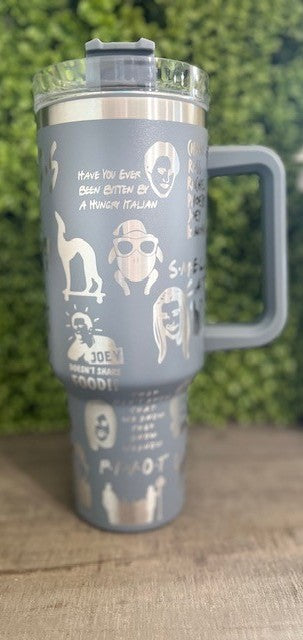 Laser Engraved 40oz Friends Tumbler