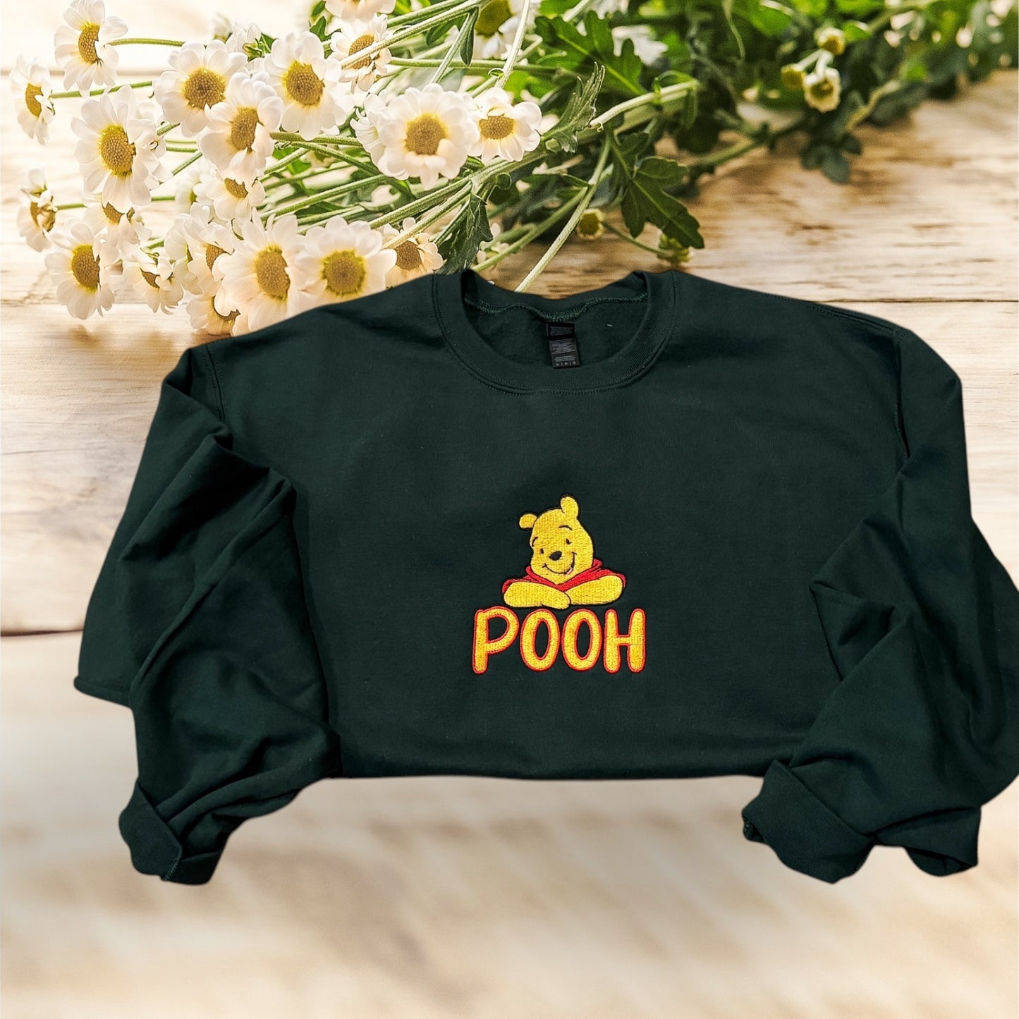 Pooh Bear Embroidered Crewneck Sweatshirt