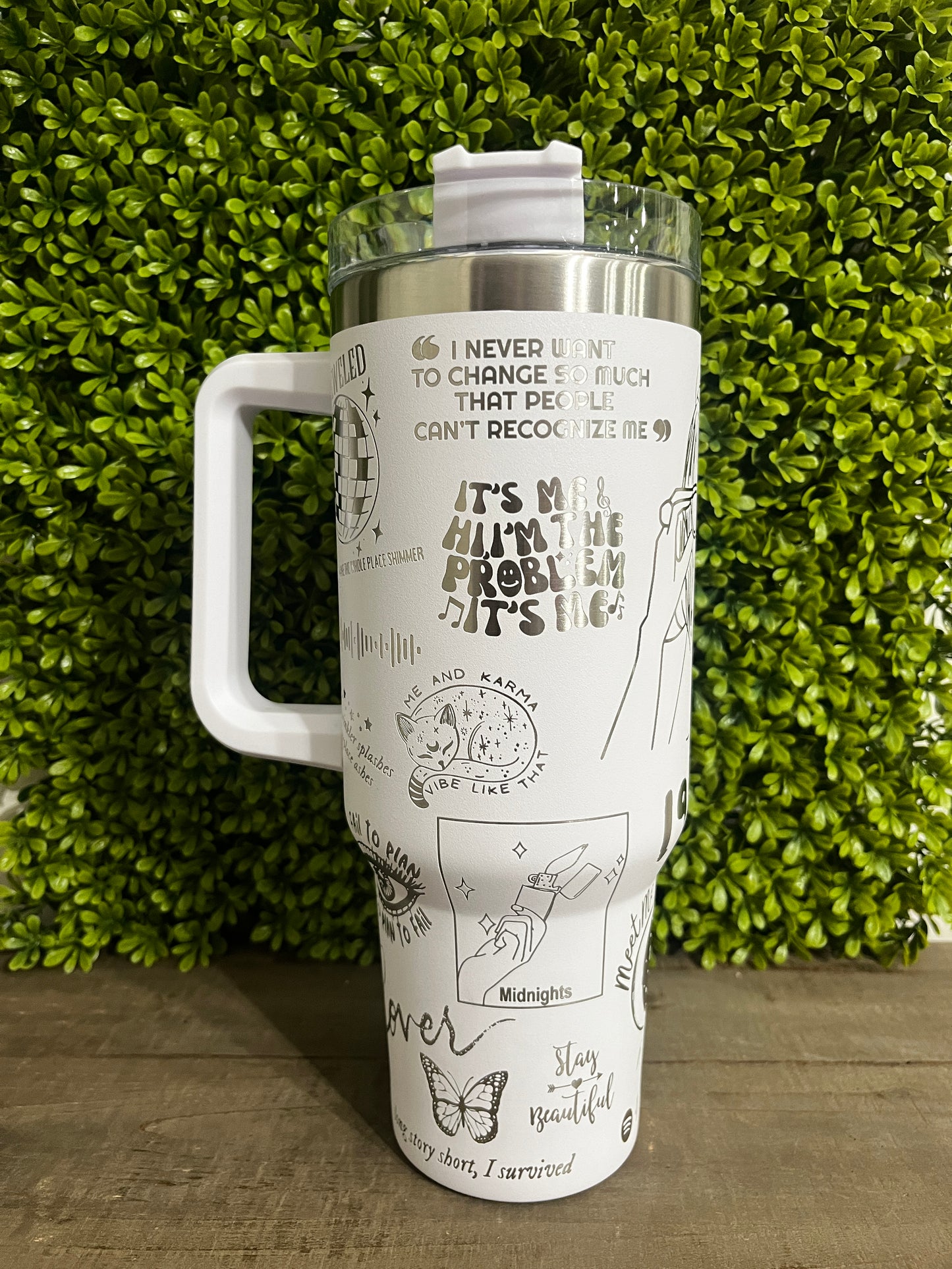 Laser Engraved 40oz Tyler Swift Tumbler