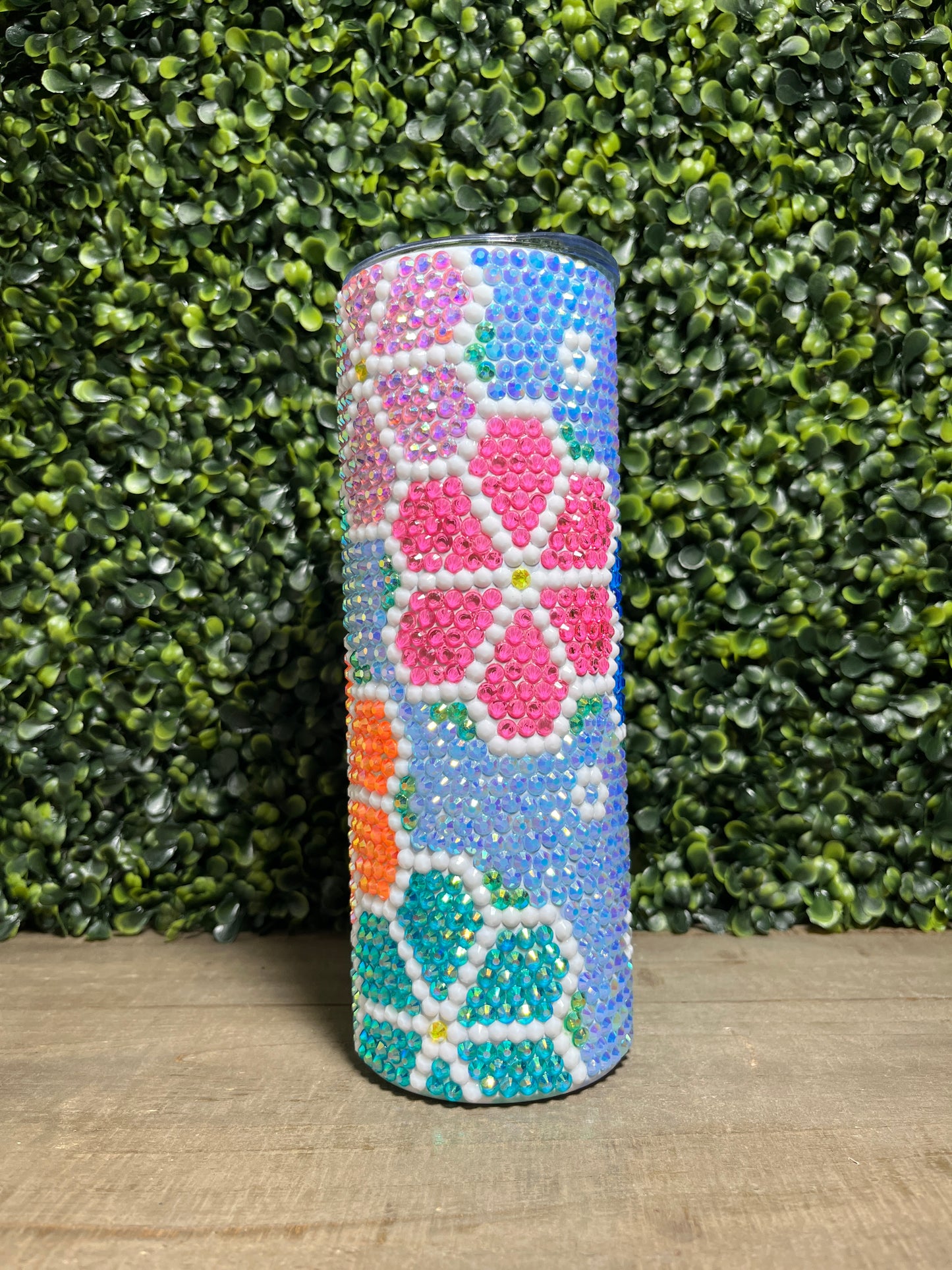 Daisy Rhinestone Tumbler 20oz
