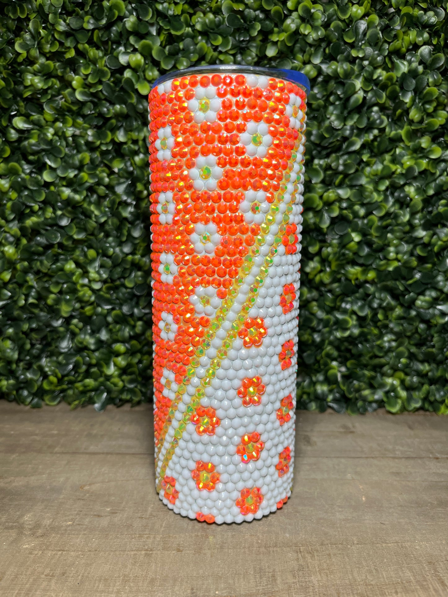 Orange Dreamsicle Rhinestone Tumbler 20oz