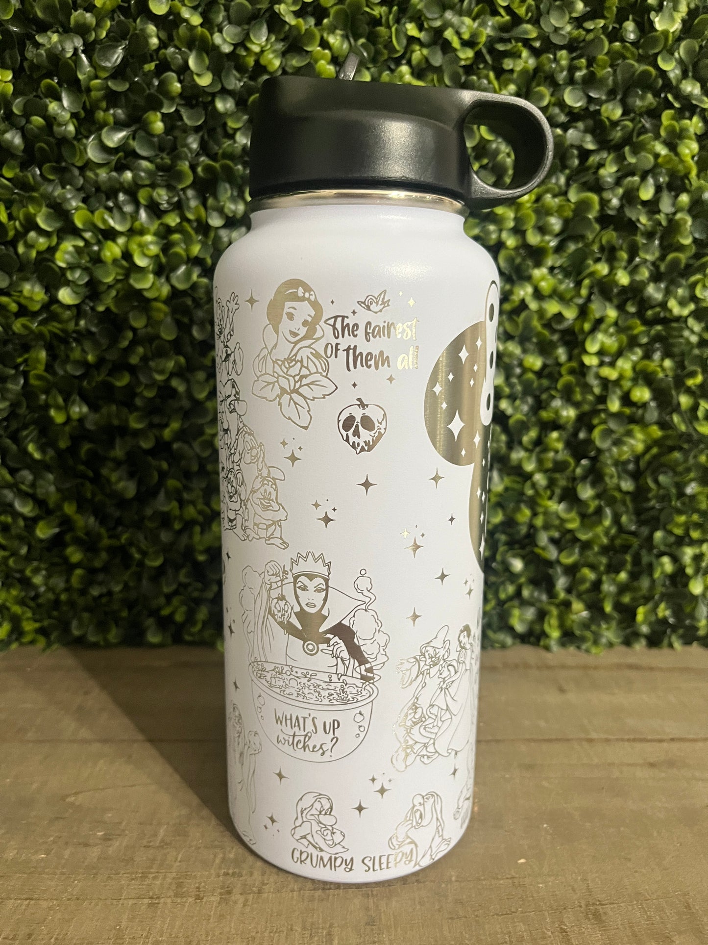 Laser Engraved 32oz Snow Princess Water Bottle