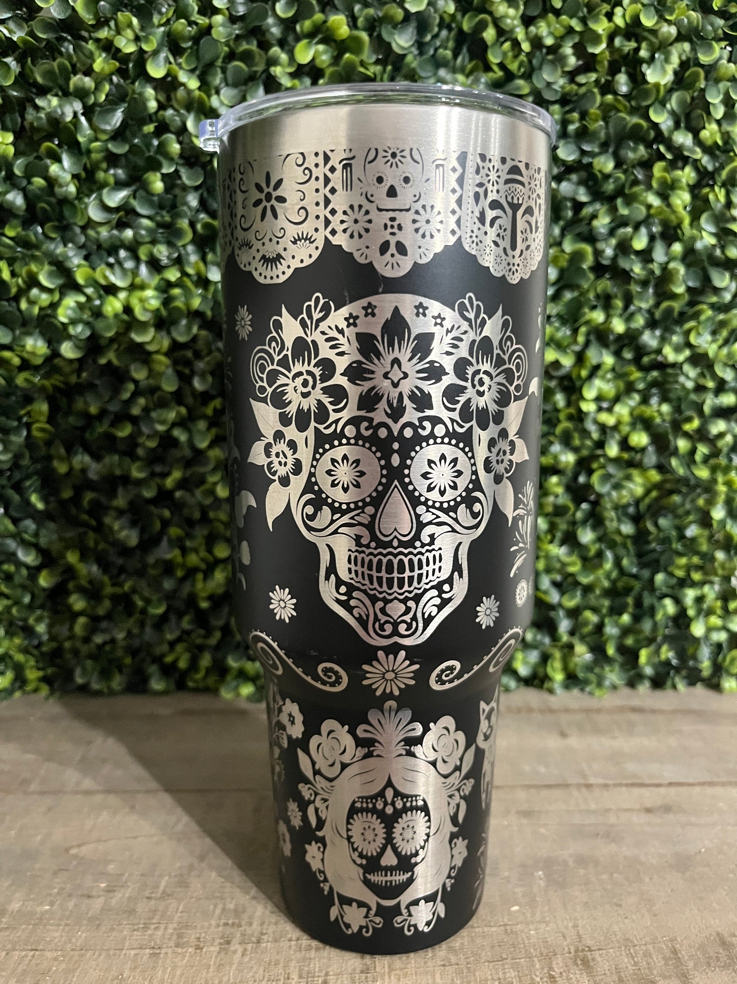 Laser Engraved Dia De Los Muertos 40oz Tumbler