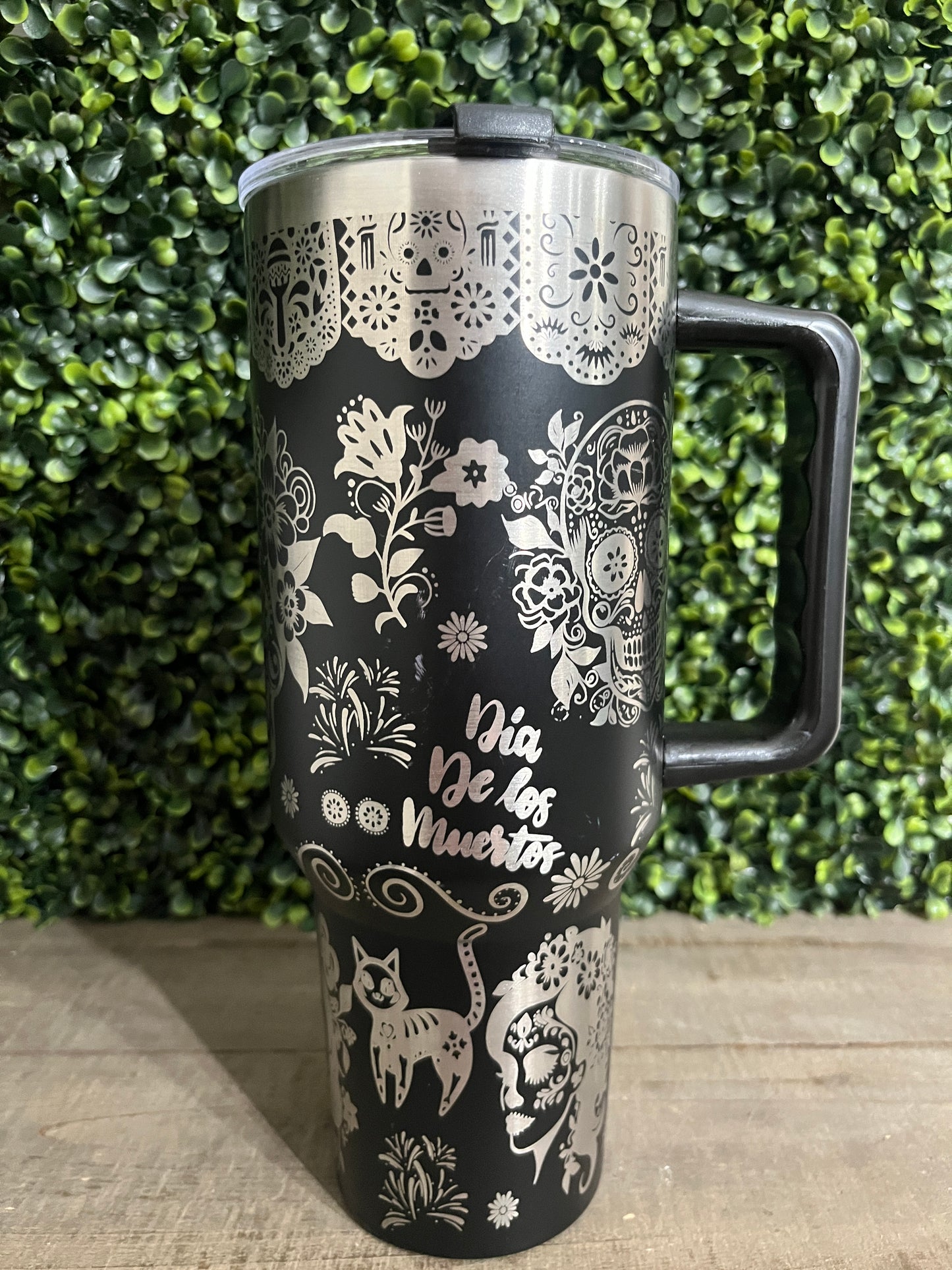 Laser Engraved Dia De Los Muertos 40oz Tumbler