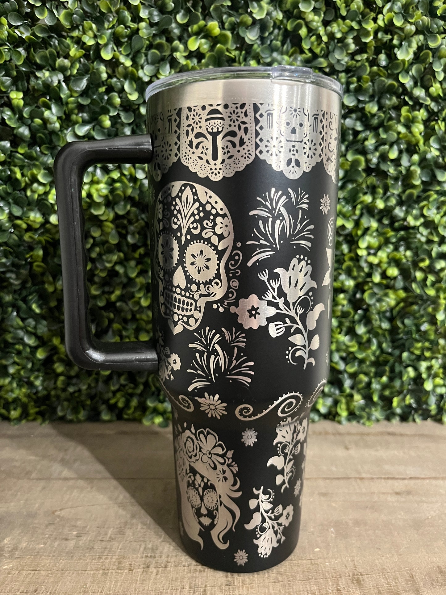 Laser Engraved Dia De Los Muertos 40oz Tumbler
