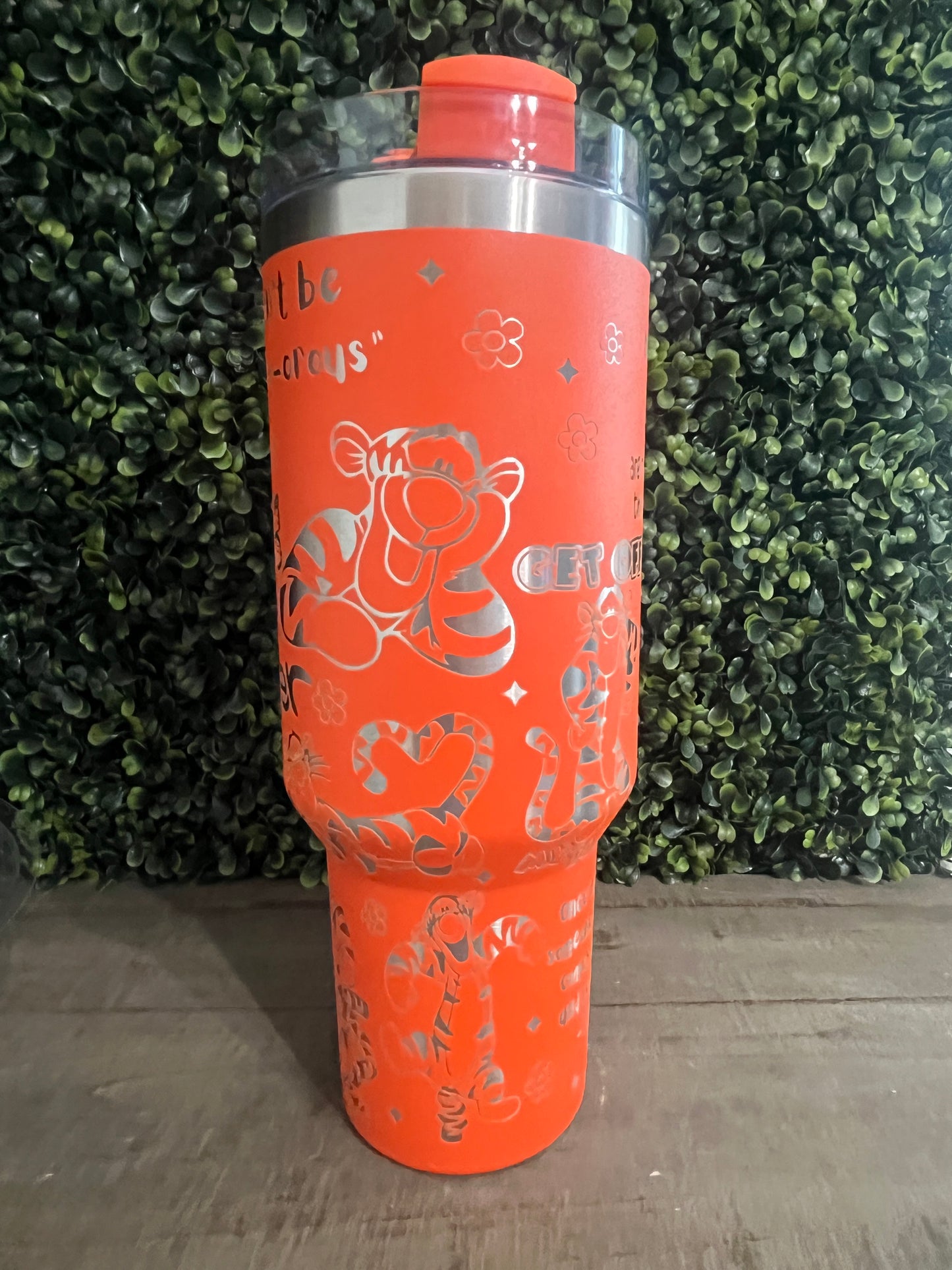 Laser Engraved 40oz Tiger Tumbler
