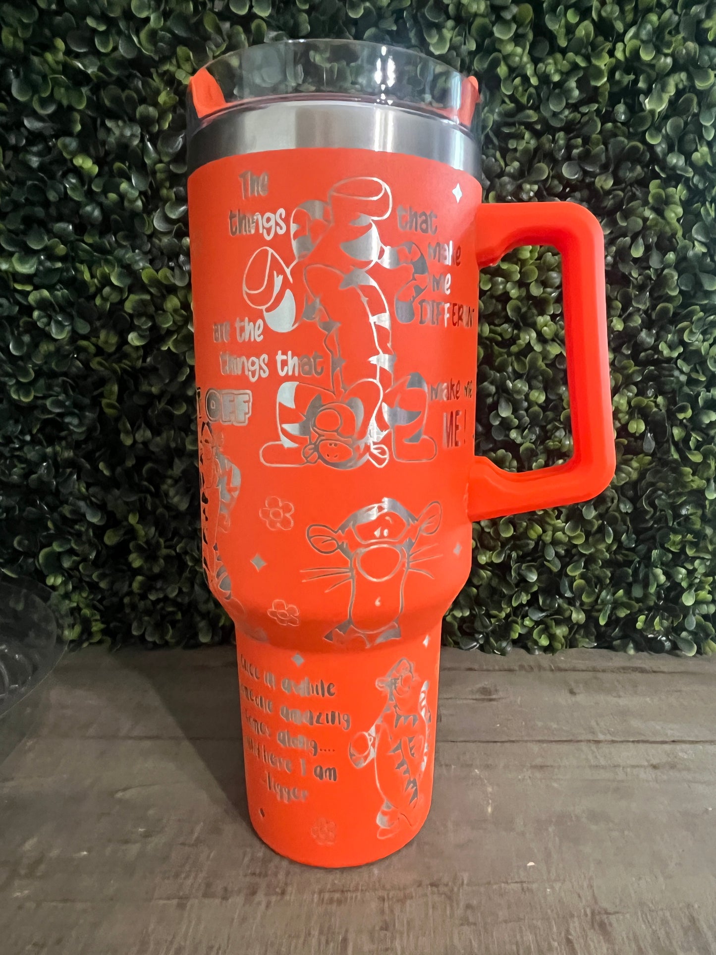 Laser Engraved 40oz Tiger Tumbler