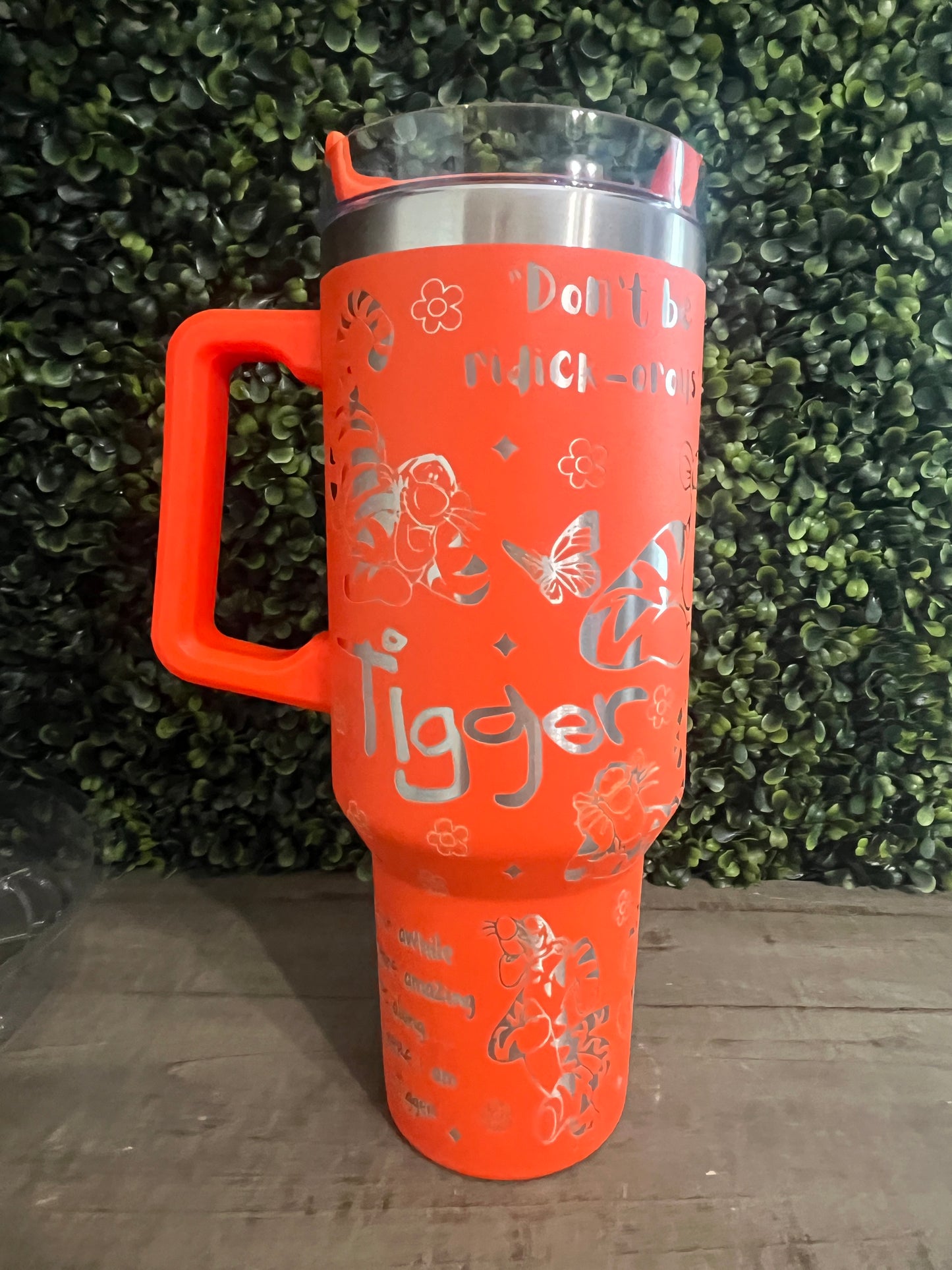 Laser Engraved 40oz Tiger Tumbler