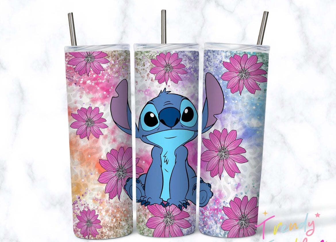 Blue Monster Flower 20oz Tumbler