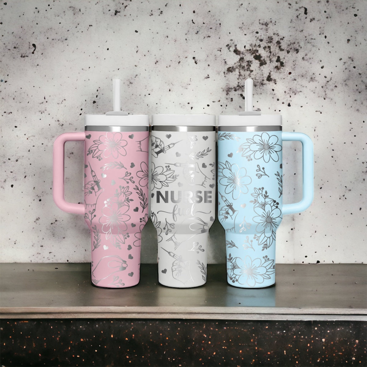 Laser Engraved 40oz Nurse Tumbler