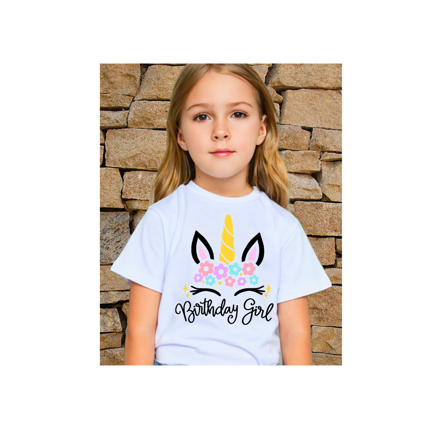 Unicorn Birthday Girl T-Shirt