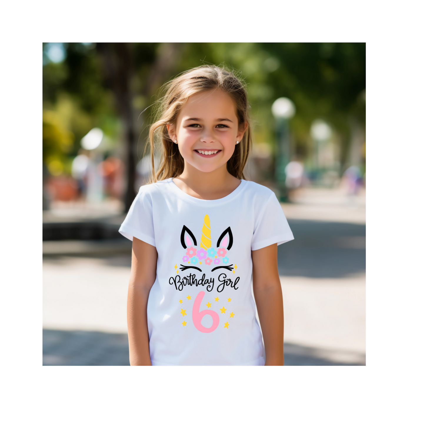 Unicorn Birthday Girl T-Shirt