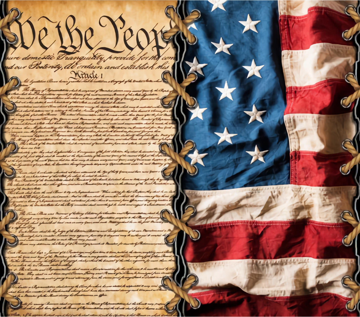 We The People America Flag 20oz Tumbler