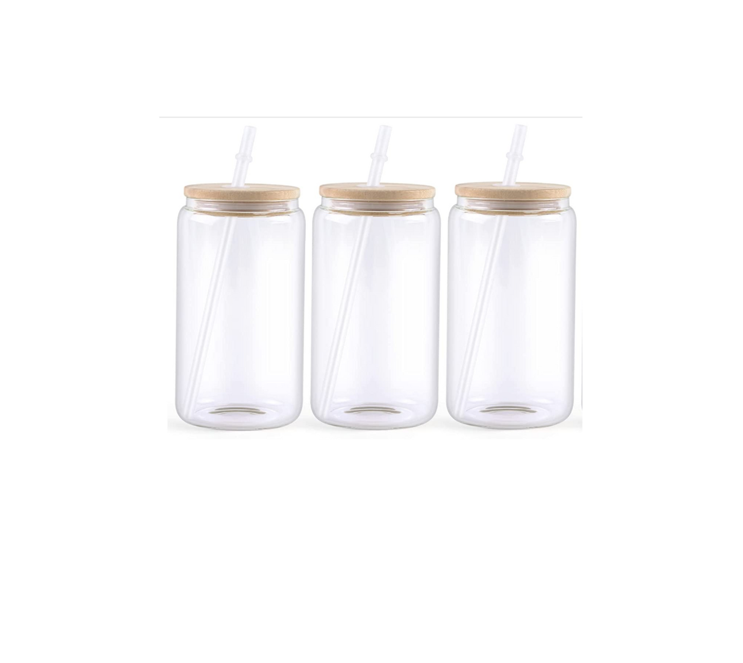 16oz Sublimation Clear Glass Can