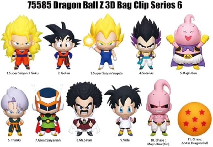 Dragon Ball Z 3D Foam Bag Clip, Series 6