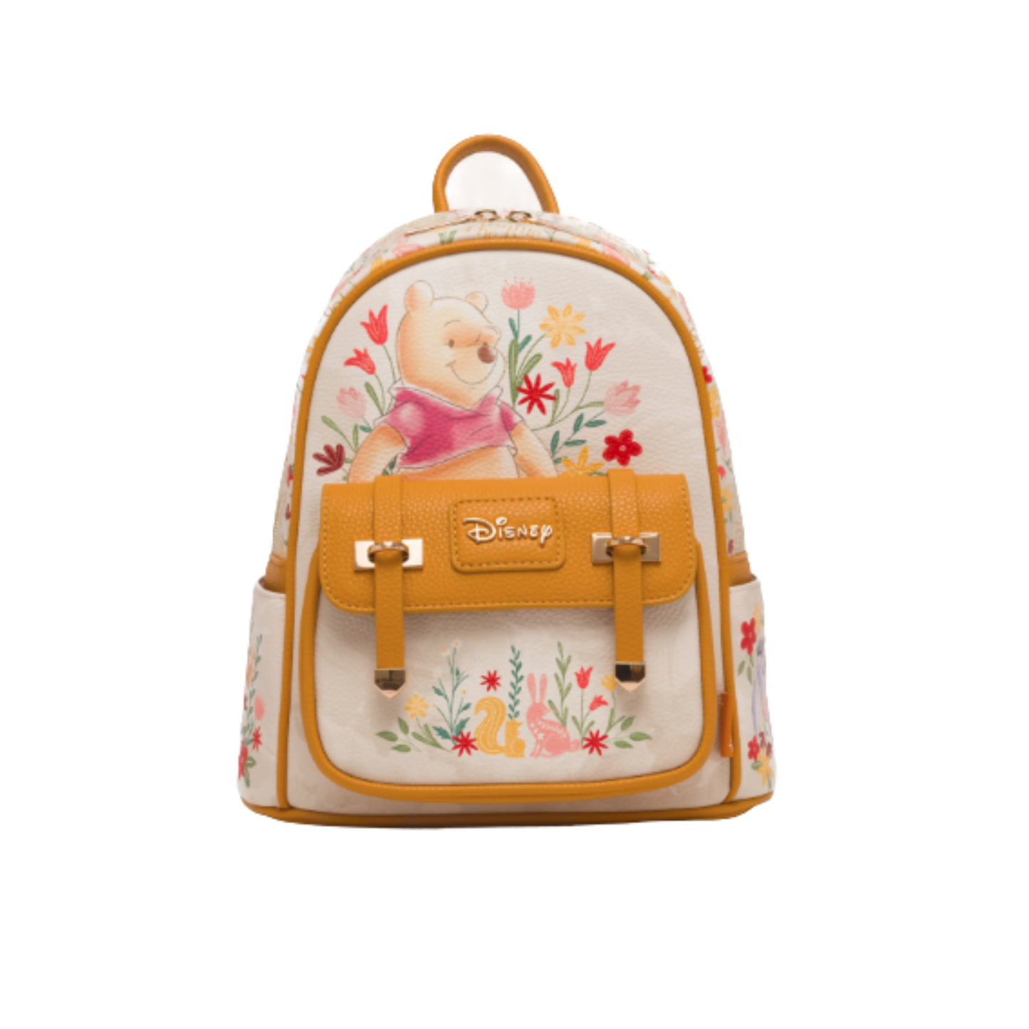 Winnie the Pooh among the Flowers WondaPop 11" Vegan Leather Backpack