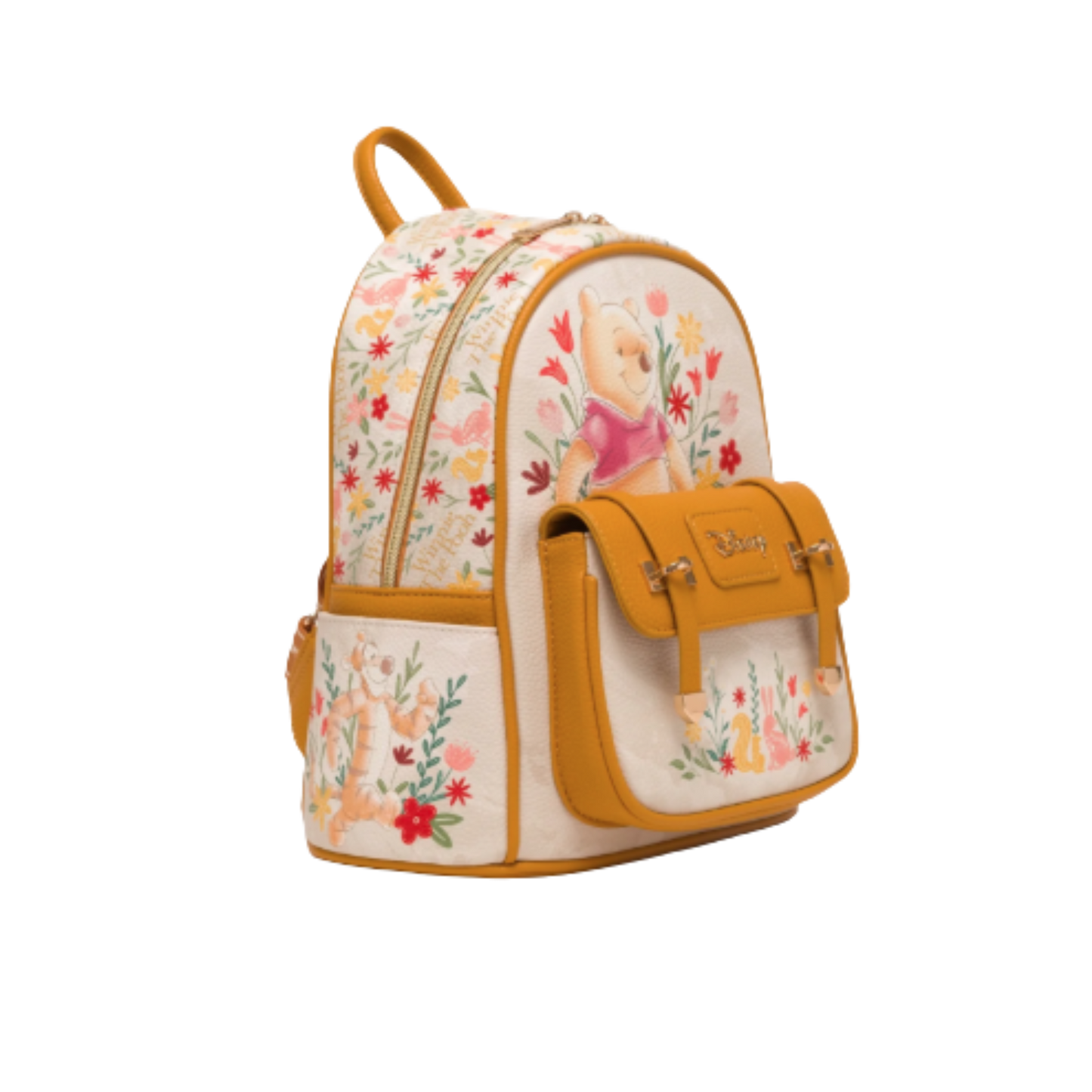 Winnie the Pooh among the Flowers WondaPop 11" Vegan Leather Backpack