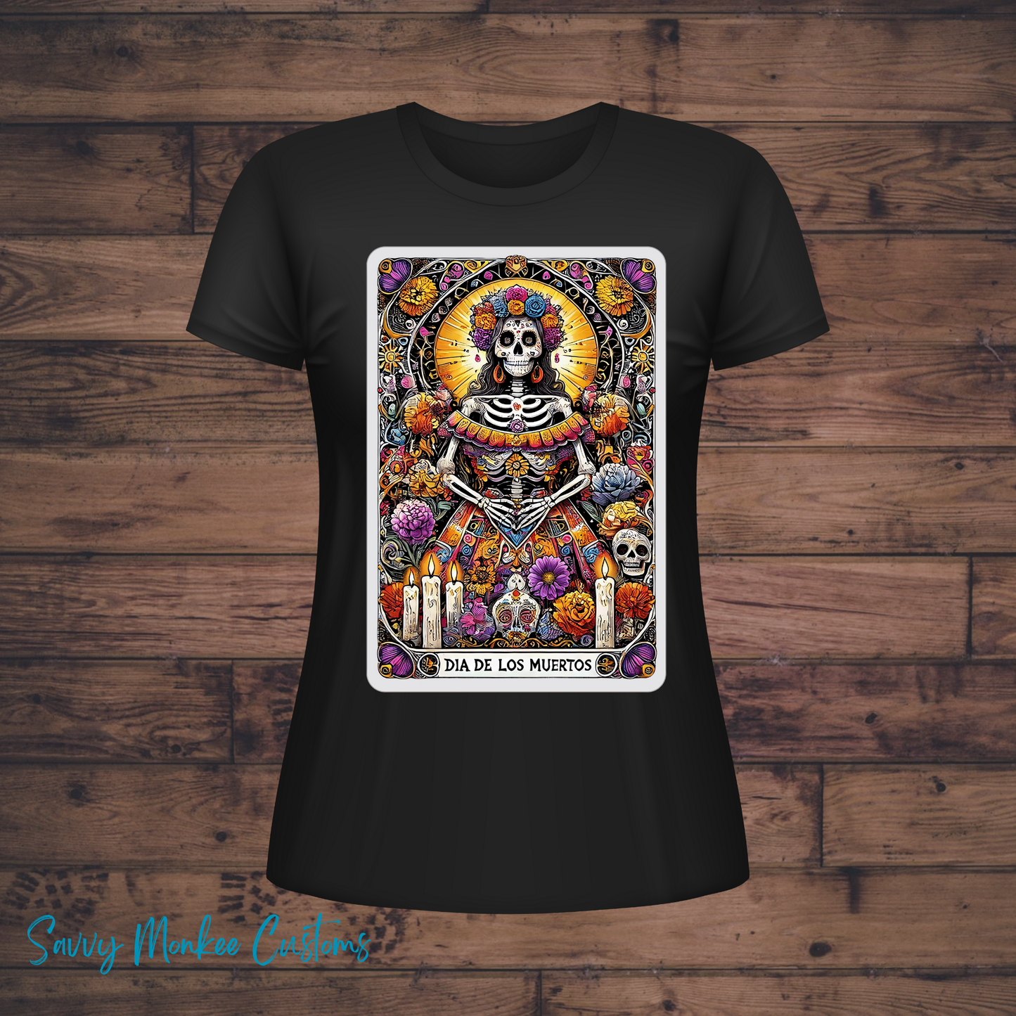 Dia De Los Muertos T-Shirt- Tarot Card