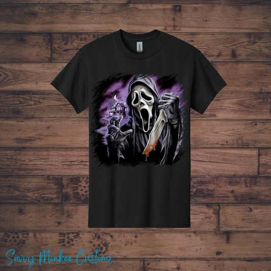 Purple Night Ghost Face T-Shirt