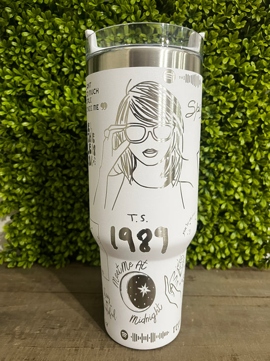 Laser Engraved 40oz Tyler Swift Tumbler