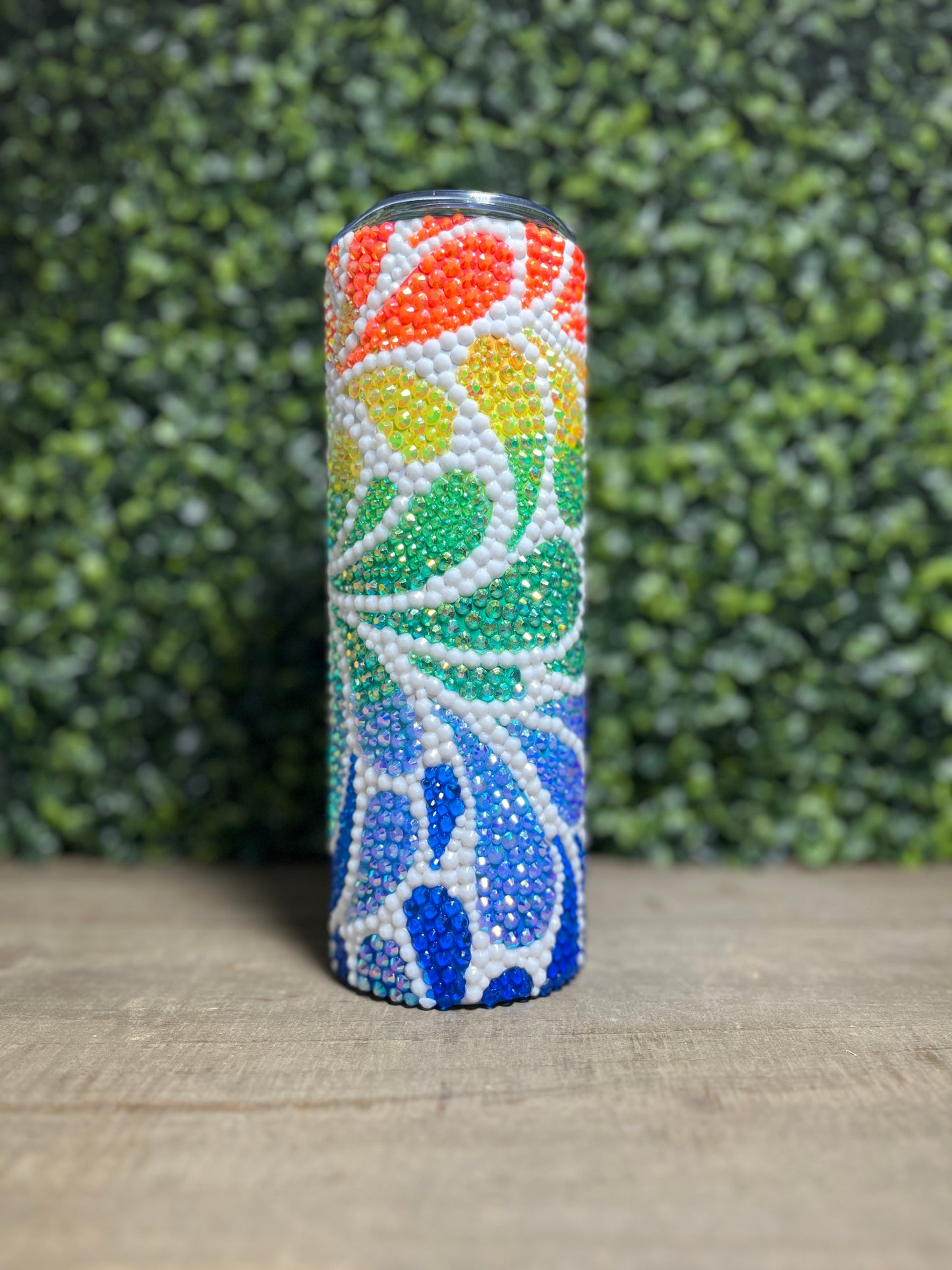 Floral Paisley Rhinestone Tumbler 20oz