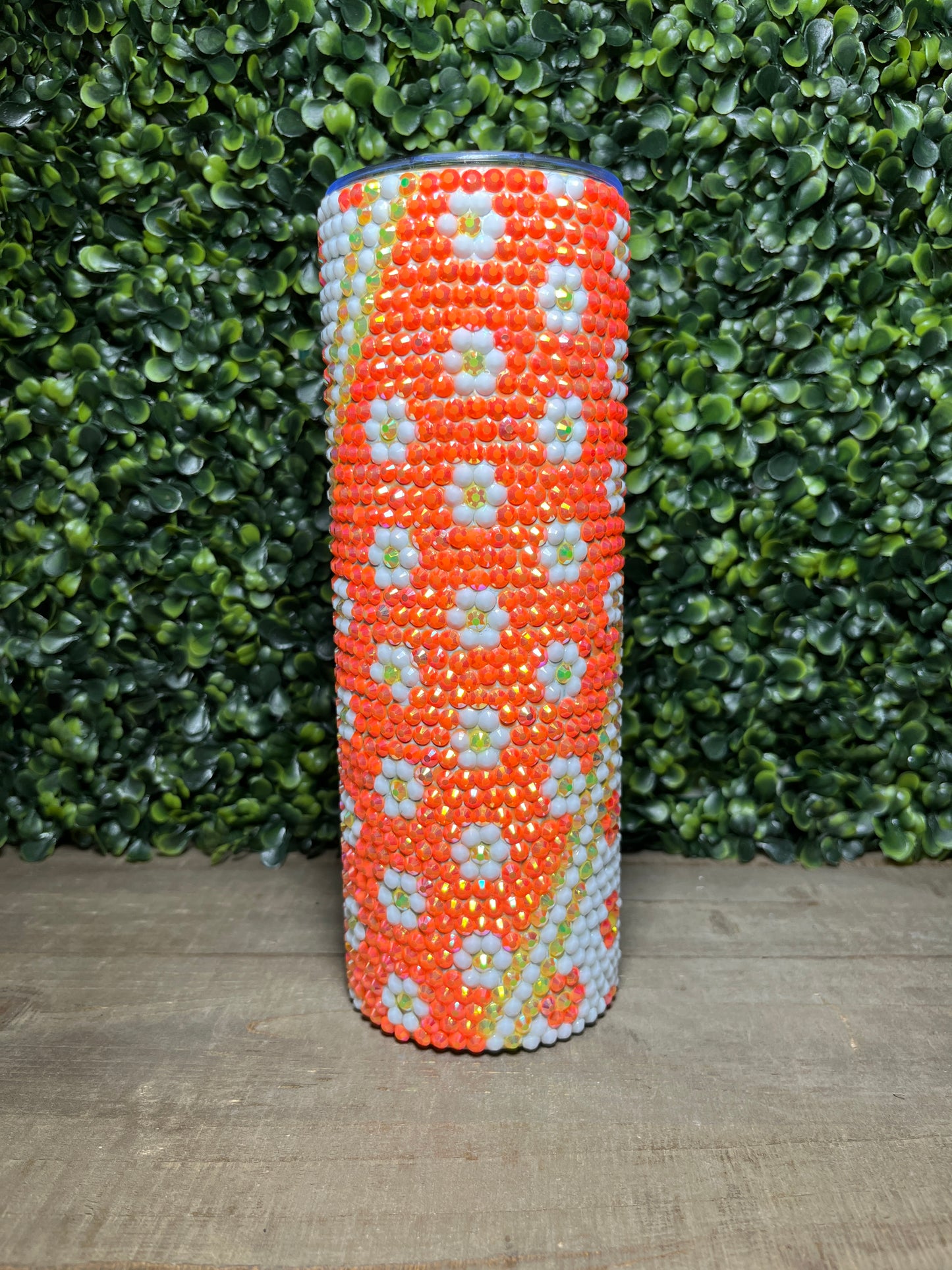 Orange Dreamsicle Rhinestone Tumbler 20oz