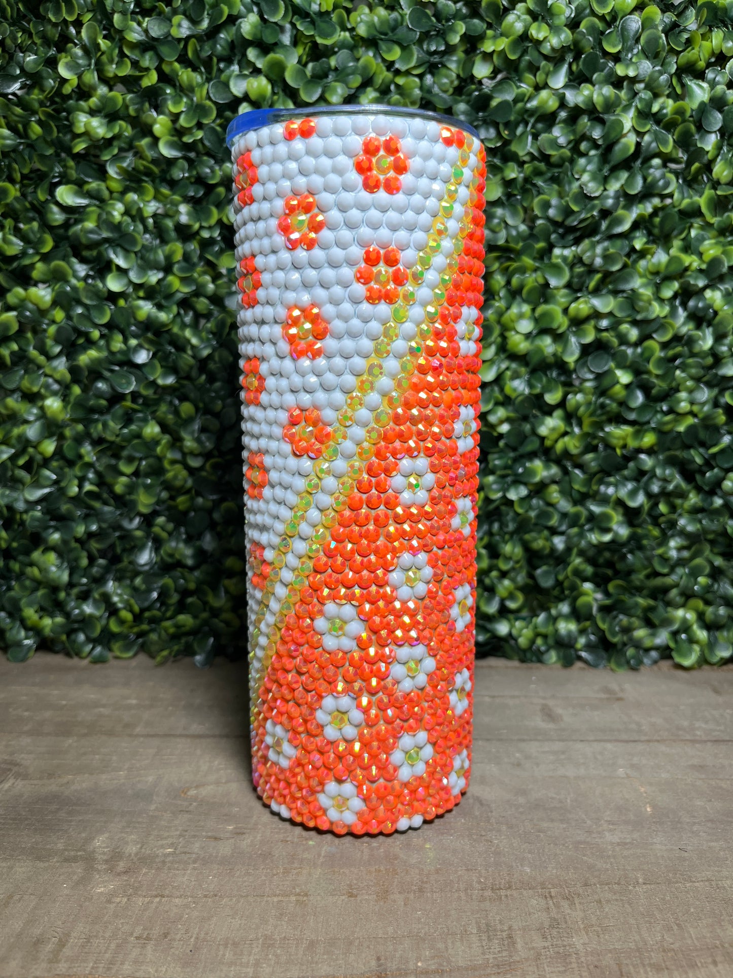 Orange Dreamsicle Rhinestone Tumbler 20oz