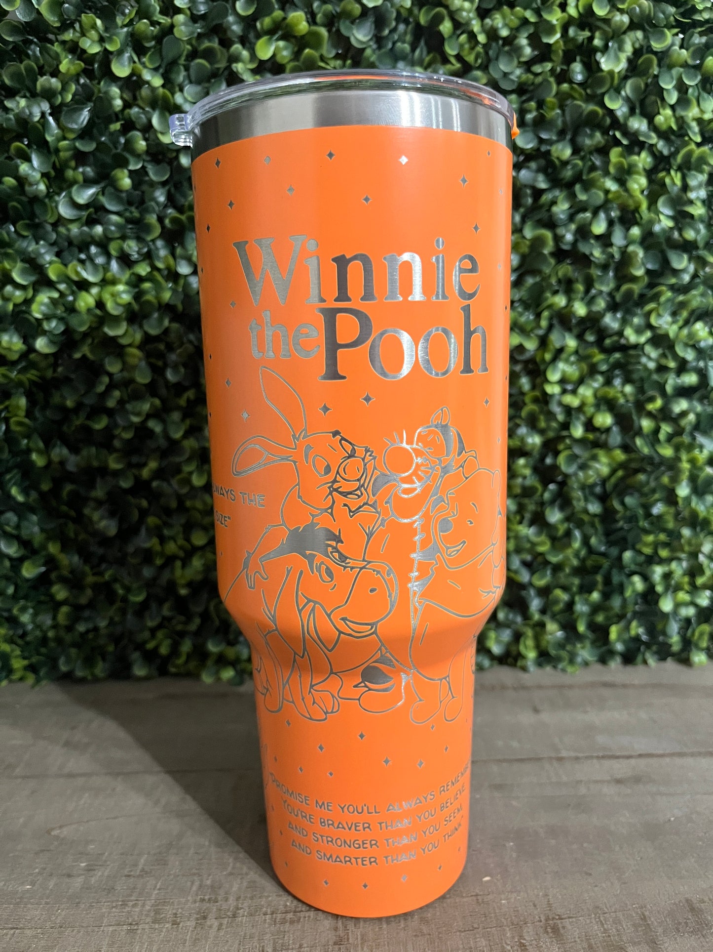 Laser Engraved 40oz Pooh Bear Tumbler