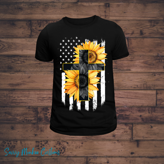 Sunflower & Flag T-Shirt