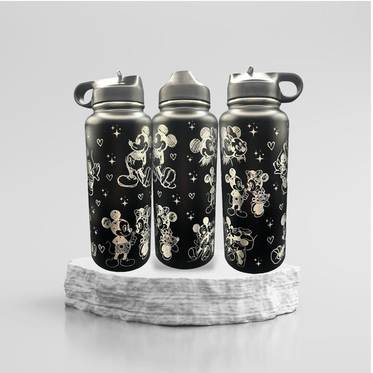 Laser Engraved 32oz Mouse Water Bottle