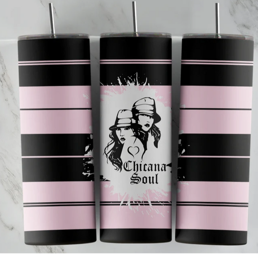 Chicana Soul 20oz Tumbler (Pink)