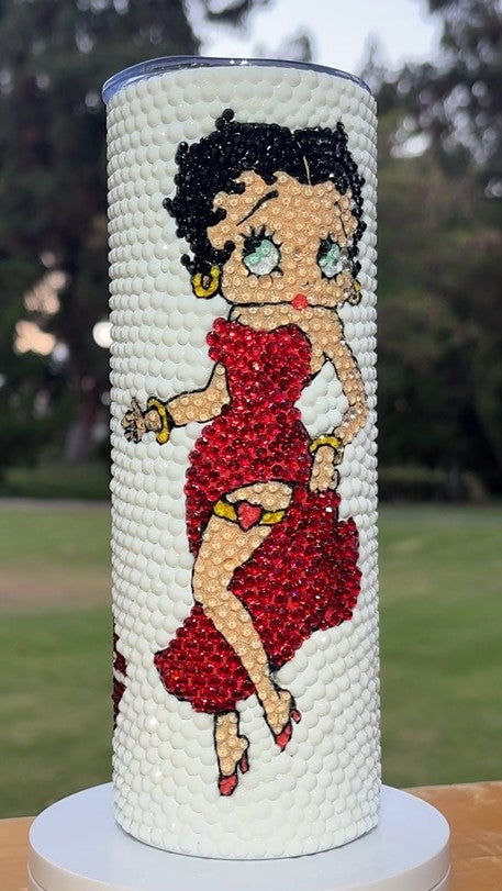 Betty Boop Rhinestone Tumbler 20oz
