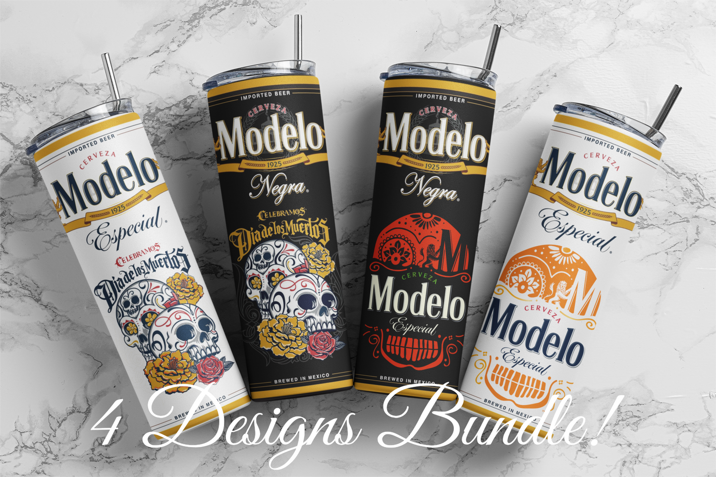 Modelo Negra "Dia De Los Muertos" 20oz Tumbler